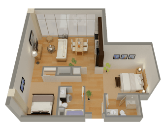 2 beds, 2 baths, 944 sqft, $2,179