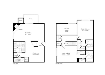 2 beds, 2.5 baths, 1,341 sqft, $2,517