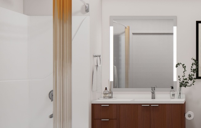 Premium collection bathroom with upgraded finishes.