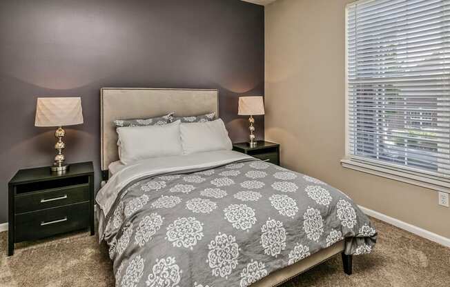 Beige Carpet in Bedroom at Landings Apartments, The, Bellevue