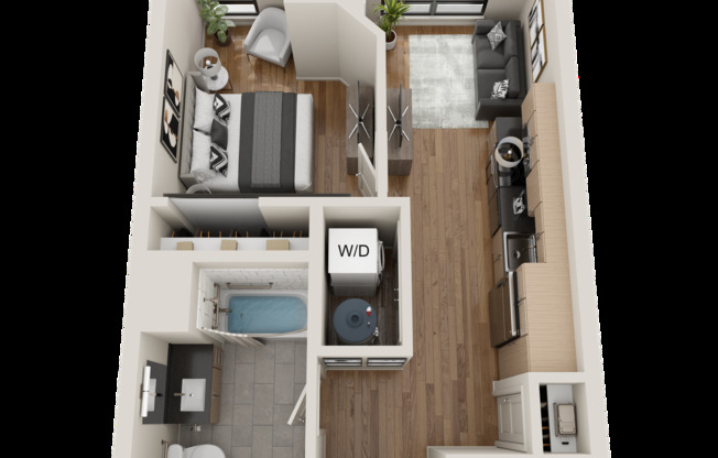 1 bed, 1 bath, 460 sqft, $1,499, Unit 621