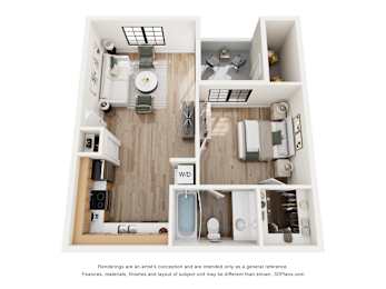 1 bed, 1 bath, 600 sqft, $1,206