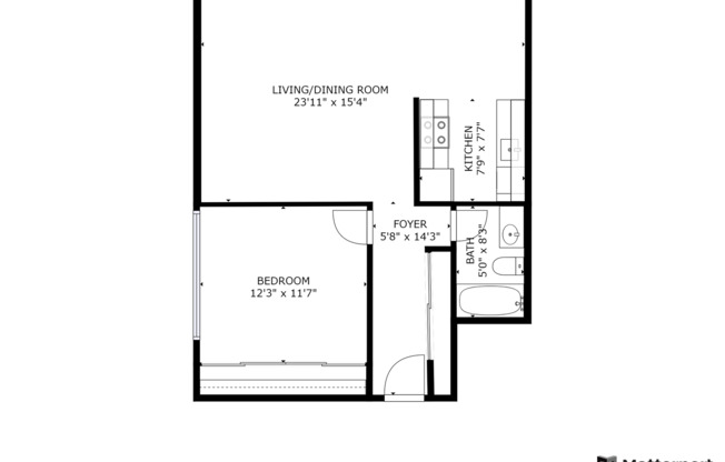 1 bed, 1 bath, 730 sqft, $1,795, Unit 103