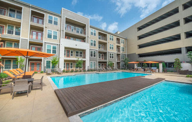 Relaxing Pool Area With Sundeck at Aviator West 7th, Texas, 76107