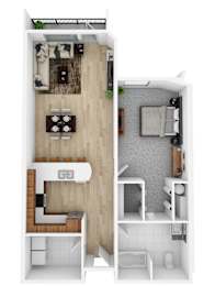 1 bed, 1 bath, 874 sqft, $1,646