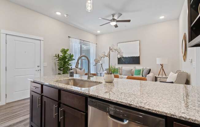 Kitchen with Granite Countertops