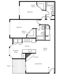 2 beds, 2 baths, 1,070 sqft, $1,675