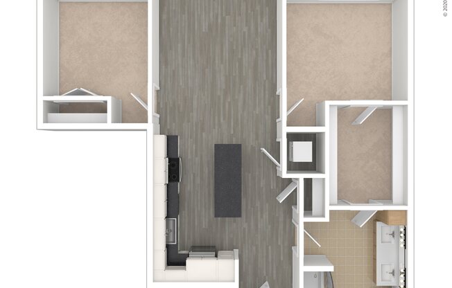 2 beds, 1 bath, 861 sqft, $2,379