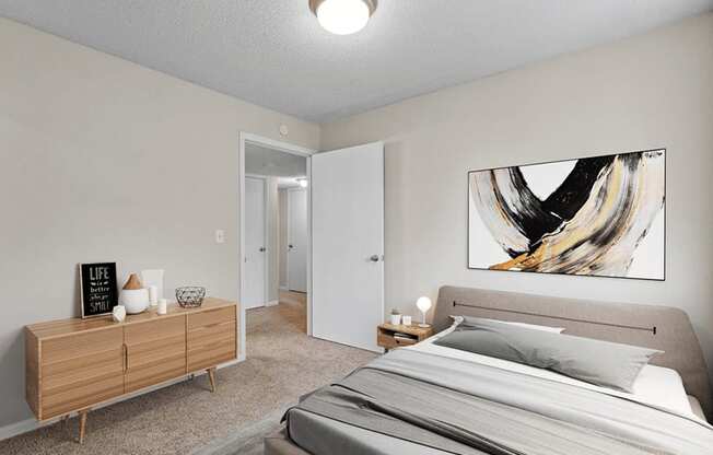 spacious apartment bedroom