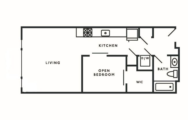 1 bed, 1 bath, 510 sqft, $2,095, Unit 303