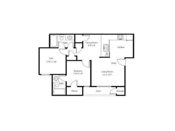 1 bed, 2 baths, 850 sqft, $1,550