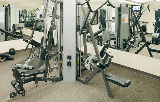 loft fitness center with exercise machines