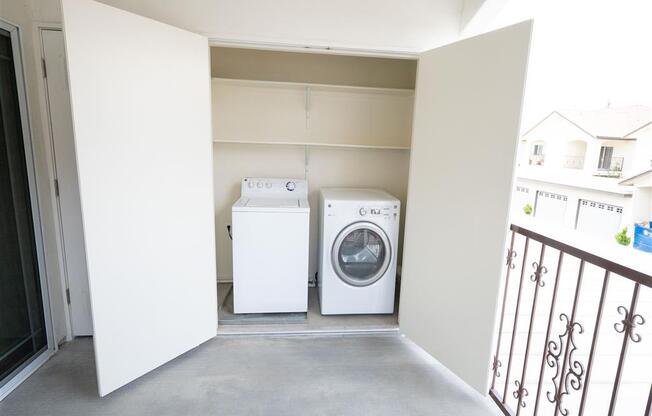 Bright Laundry Room at Dominion Courtyard Villas, Fresno, CA, 93720