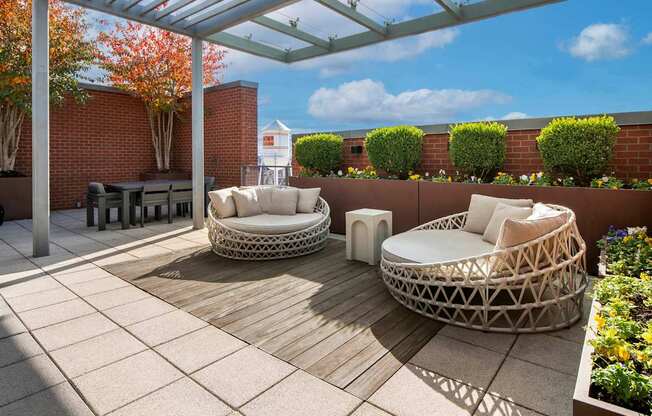 Photo of rooftop courtyard