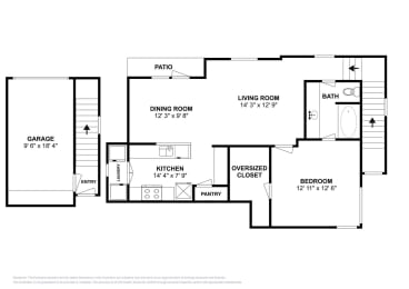 1 bed, 1 bath, 874 sqft, $1,201