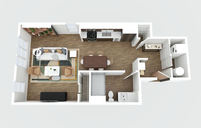 Studio, 1 bath, 625 sqft, $1,775, Unit 110 W Beall #513