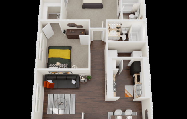 2 beds, 2 baths, 913 sqft, $1,280