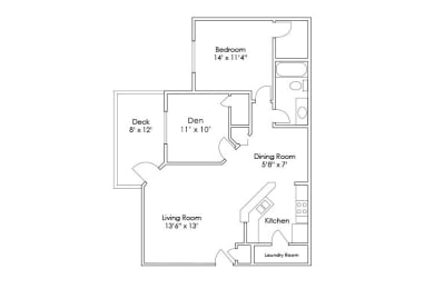 2 beds, 1 bath, 936 sqft, $1,330