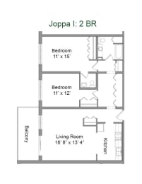 2 beds, 1.5 baths, 1,050 sqft, $1,530