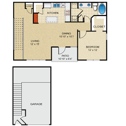 1 bed, 1 bath, 876 sqft, $1,540