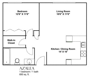 1 bed, 1 bath, 650 sqft, $1,334