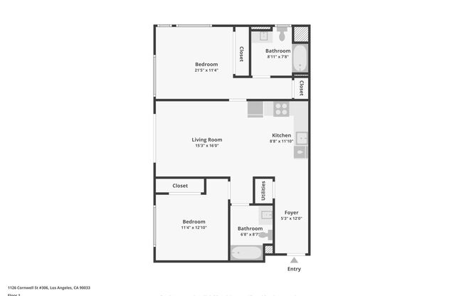 2 beds, 2 baths, 980 sqft, $2,995, Unit 106