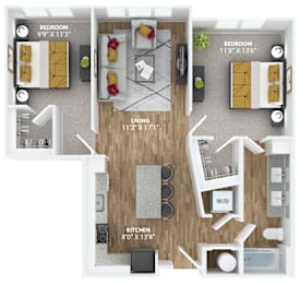 2 beds, 1 bath, 935 sqft, $1,945