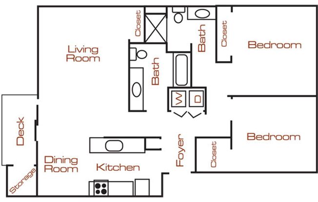 2 beds, 2 baths, 1,100 sqft, $1,500, Unit 1901