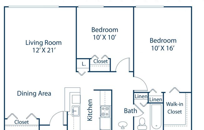 2 beds, 1 bath, 830 sqft, $1,359, Unit A229