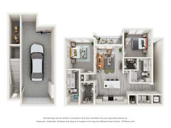 2 beds, 2 baths, 1,240 sqft, $2,167