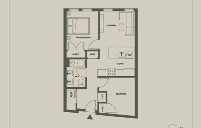 1 bed, 1 bath, 636 sqft, $3,200, Unit 211