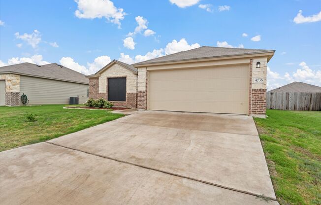 AVAILABLE NOW! NICE 3 BEDROOM HOME LOCATED IN TEMPLE, TEXAS!