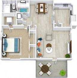 1 bed, 1 bath, 900 sqft, $1,296
