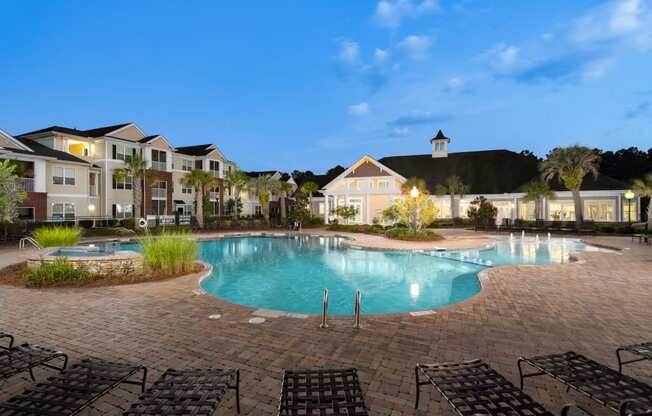 Swimming pool patio at Abberly Chase Apartment Homes, Ridgeland, 29936