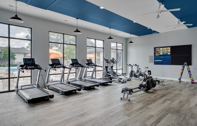 Elevate your fitness routine at Crossings @ 501 Apartments with our state-of-the-art gym equipped with top-tier cardio machines and spacious workout areas. Turn your health goals into reality—schedule a tour today!
