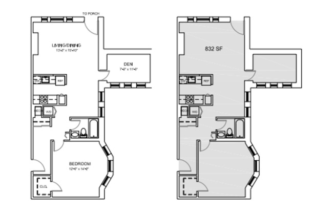 1 bed, 1 bath, 832 sqft, $1,989, Unit C-103