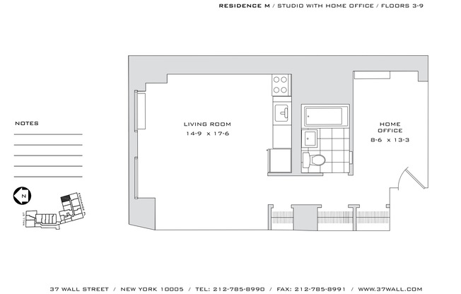 1 bed, 1 bath, $3,700, Unit 8M