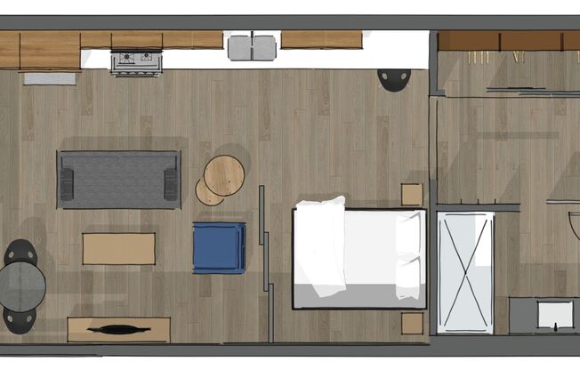 1 bed, 1 bath, 578 sqft, $1,849, Unit 239