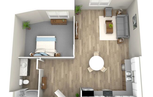 1 bed, 1 bath, 515 sqft, $1,450, Unit 720