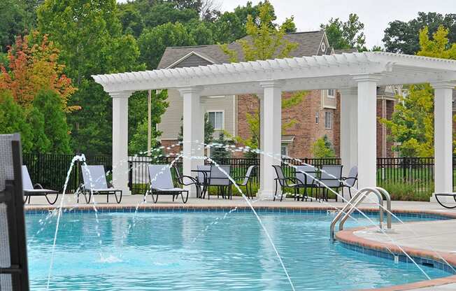 Swimming Pool With Sundeck and Pergola at LakePointe Apartments, Ohio, 45103