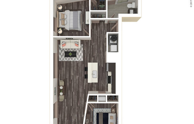 2 beds, 1 bath, 1,010 sqft, $1,870