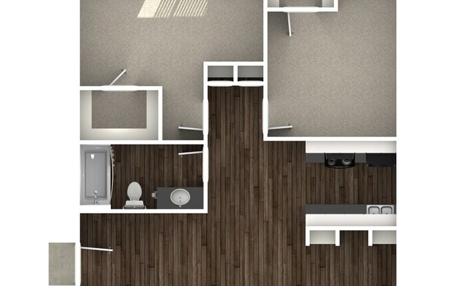 2 beds, 1 bath, 890 sqft, $1,185
