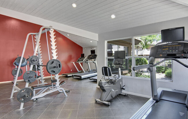 our apartments have a gym with plenty of equipment