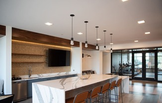 The Airdrie at Paoli Station resident kitchen area