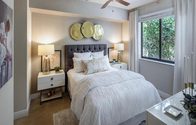 bedroom with lots of natural light