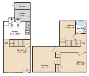 3 beds, 1 bath, 945 sqft, $1,601