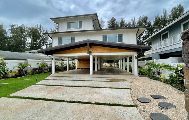 FULLY FURNISHED, STUNNING, BRAND NEW CONSTRUCTION,  Haleiwa Home for Rent! BEACH VIEWS!