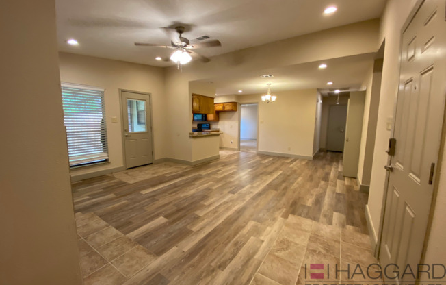 Rare 3-bed,2-bath, 1-story half duplex recently updated! Ready for move-in.