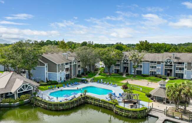 take a dip in the resort style pool