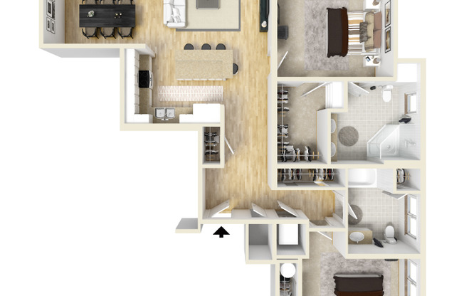 2 beds, 2 baths, 1,262 sqft, $2,093